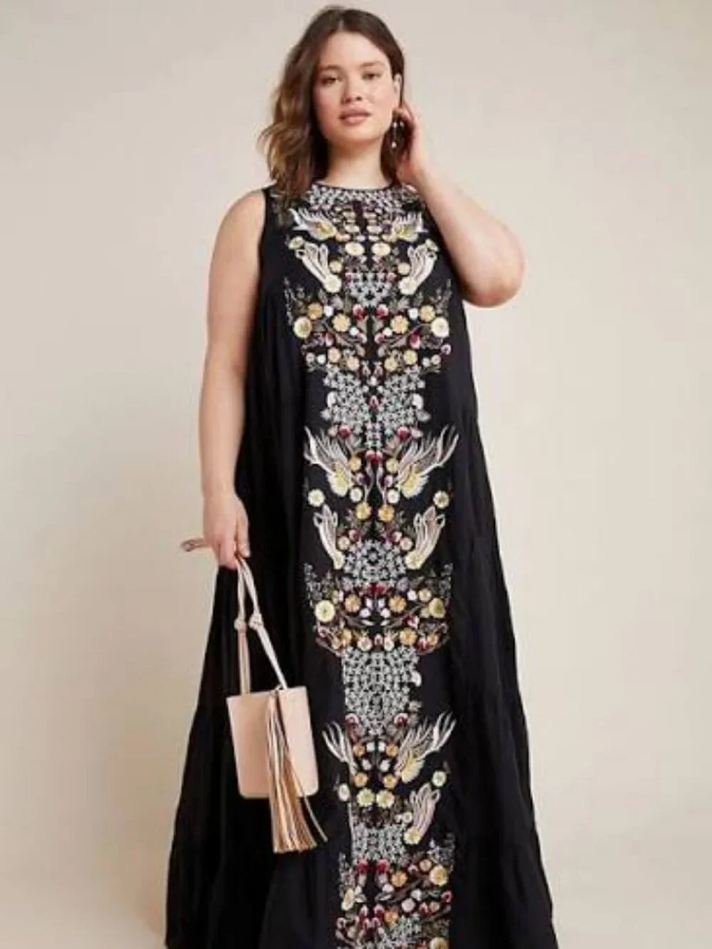 NWT Anthropologie Samant Chauhan Jacaranda Tiered Maxi Dress 10 - Picture 15 of 16